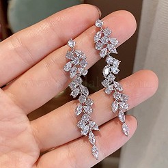 Сплав горный хрусталь кисточкой болтающиеся серьги&nbsp;FS-WG3A30F-01