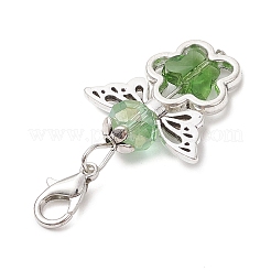 7 шт. 7-х цветные стеклянные подвесные украшения в виде ангела&nbsp;HJEW-JM02789-02