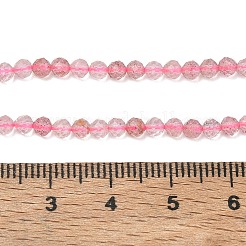 2 filo di perline di quarzo fragola naturale&nbsp;G-GO0001-64