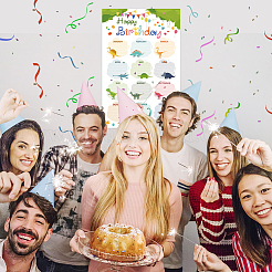 2шт многоразовые плакаты с надписью «С Днем Рождения» AJEW-WH0671-004