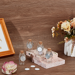 Прозрачные стеклянные пустые бутылки с подвесками из сплава AJEW-DR00027