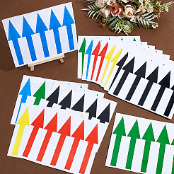15 Blatt 5 Farben rechteckige selbstklebende PVC-Pfeile Führungsetikettenaufkleber&nbsp;DIY-GF0013-06