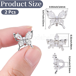 2 Stück Strass-Clip aus Legierung für dekorative Kopfhörer-Accessoires&nbsp;FIND-CP0003-61B