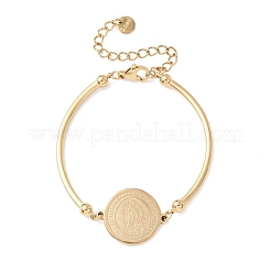 Bracelets religieux à maillons en acier inoxydable 304 pour femmes&nbsp;LS-BJEW-F524-02B-G