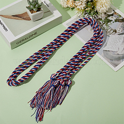 Appendino per toga da scapolo con frange e nappe doppie in poliestere&nbsp;FIND-WH20041-001B