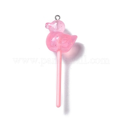 Большие подвески из светящейся полупрозрачной смолы RESI-D057-06