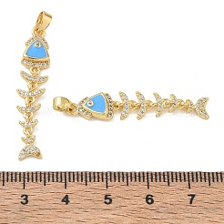 Pendentifs en laiton zircon cubique transparent&nbsp;CU-CBA280C-01G-02