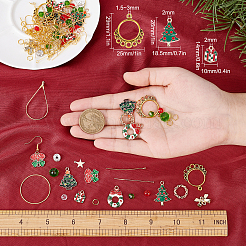 DIY-Sets zum Basteln von Ohrringen mit Weihnachtsmotiven&nbsp;DIY-SC0019-45