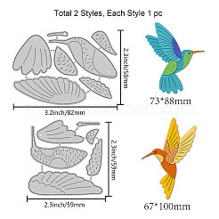 Углеродистая сталь разрезает трафареты DIY-WH0309-1247