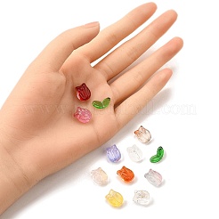 40шт 2 стиля прозрачные стеклянные бусины&nbsp;GLAA-FP0001-26