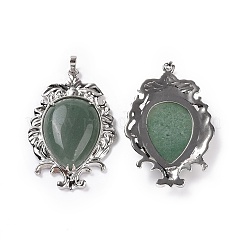 Gros pendentifs en aventurine verte naturelle&nbsp;G-P496-01P-18