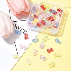 105 шт. 7-цветные переливающиеся прозрачные акриловые бусины с УФ-покрытием OACR-FS0001-88