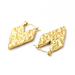 Ионное покрытие (ip) 304 нержавеющая сталь серьги-кольца в форме сердца для женщин EJEW-K243-06G