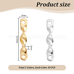 60 шт. 2-х цветные латунные соединительные подвески&nbsp;FIND-PH0021-02