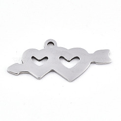 Anlaufgeschützte Charms aus Edelstahl zum Valentinstag 201&nbsp;LS-STAS-S081-091