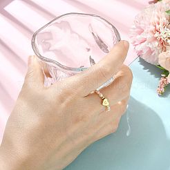 Anelli con perle d'acqua dolce naturali e perline in acciaio inossidabile 304&nbsp;RJEW-FS00001-13