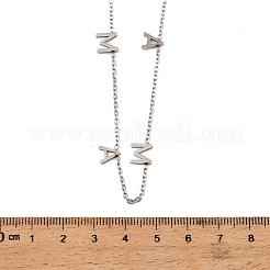Muttertags-Halsketten mit dem Buchstaben „Mama“ aus Edelstahl 304 für Damen&nbsp;NJEW-Z117-01P