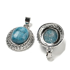 Овальные подвески из натурального апатита&nbsp;G-B079-02P-06