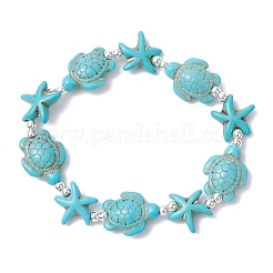 Браслеты из синтетического бирюзового бисера для мужчин и женщин BJEW-JB11761-02