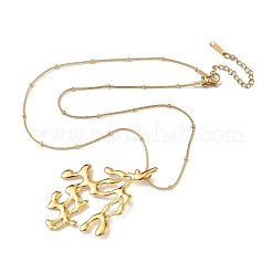 Женские подвески в форме коралла из нержавеющей стали 304 NJEW-L467-04G