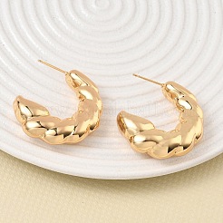Pendientes de botón de latón retorcido para mujer&nbsp;KK-CBAD851-20G