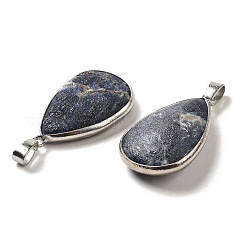 Подвески из натурального лазурита с имитацией синего золота и камня KK-F868-12P