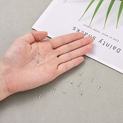 925スターリングシルバー製スタッドピアスパーツ  スタンプ925個付きイヤリングポスト  銀  トレイ：3mm  11.5mm  ピン：0.8mm&nbsp;X-STER-K167-045B-S