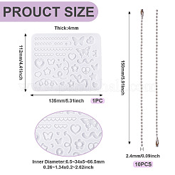 Силиконовые Молды для подвесок в виде сердца и звезды своими руками&nbsp;DIY-TA0010-95