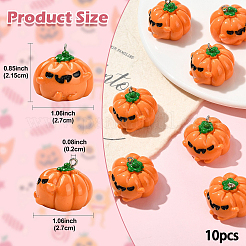 10 шт. подвески из непрозрачной смолы на Хэллоуин&nbsp;RESI-YW0004-94