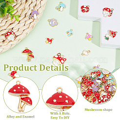 64 шт. 16 стиля осенняя тематика сплав эмалированные подвески ENAM-HY0003-08