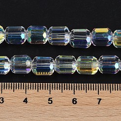 Стеклянные бусины с гальваническим покрытием &nbsp;GLAA-G112-07H