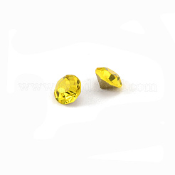 1440 Stück Strass-Cabochons aus Glas mit spitzem Rücken&nbsp;RGLA-WH0005-03A