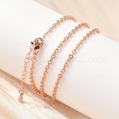 Colliers à chaîne torsadée texturée en laiton de 2.5 mm&nbsp;NJEW-Z097-01RG