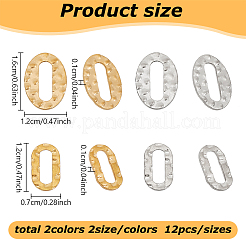 48 шт. 4 стиля кованых соединительных колец из нержавеющей стали 201 STAS-GL0001-04