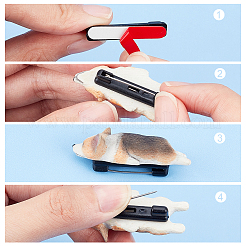 150шт 3 стиль пластиковая фурнитура для броши FIND-PH0005-64