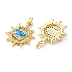 Латунные микропаве прозрачные подвески с фианитом KK-C045-08G