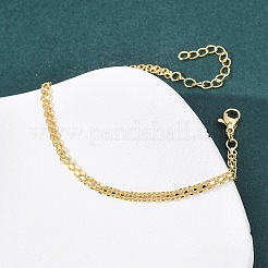 Браслеты из латунной цепочки для женщин&nbsp;BJEW-C140-21G