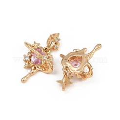 Латунные микро проложить кубического циркония подвески KK-K407-03G