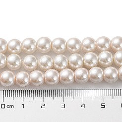 (распродажа с дефектом: выцветание) раскрашенные в запекание перламутровые стеклянные жемчужные нити круглые бусины HY-XCP0001-12