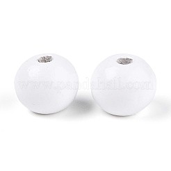 Круглые бусины из натурального дерева схима&nbsp;WOOD-A018-12mm-31