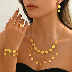 Элегантный комплект из латунных монет в стиле Ближнего Востока с кисточками TA2928