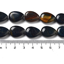 Нити натуральных бусин синего тигрового глаза (окрашенные и нагретые) G-P528-L20-01