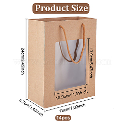 Крафт-бумага подарочные пакеты ABAG-WH0044-36B