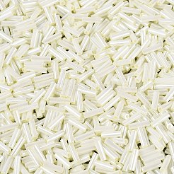 FgbグレードAガラス製丸型ビーズ  セイロン釉薬スタイル  淡黄色  6x1.5mm  穴：0.8mm  約16071個/ポンド&nbsp;SEED-Q040-06A-03