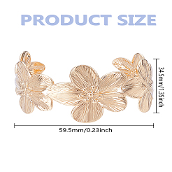 1шт. цветочные железные браслеты-манжеты для женщин&nbsp;BJEW-LP0004-11