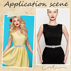 Сплав полный кристалл горный хрусталь 5-рядные цепные ремни&nbsp;AJEW-WH20019-49P