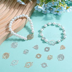 80 шт. 10 стиля подвески-соединители из латуни с филигранным покрытием KKC-SC0001-04