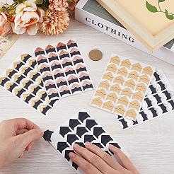 10 шт. 5 цвета ретро бумага для горячего тиснения самоклеящиеся наклейки для уголков для фотографий AJEW-CP0003-78