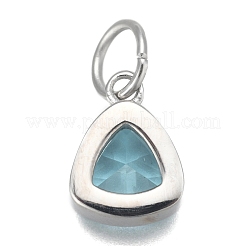 Pendentif en acier inoxydable 304 avec zircone cubique&nbsp;X-ZIRC-P080-B03