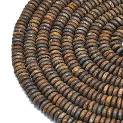 Нити из матовых бусин из натурального бронзита G-K389-C23-01